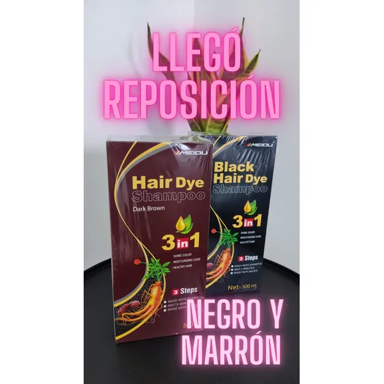 Shampoo Tinte Sin Amoníaco 500 Ml Para Cabello Y Canas