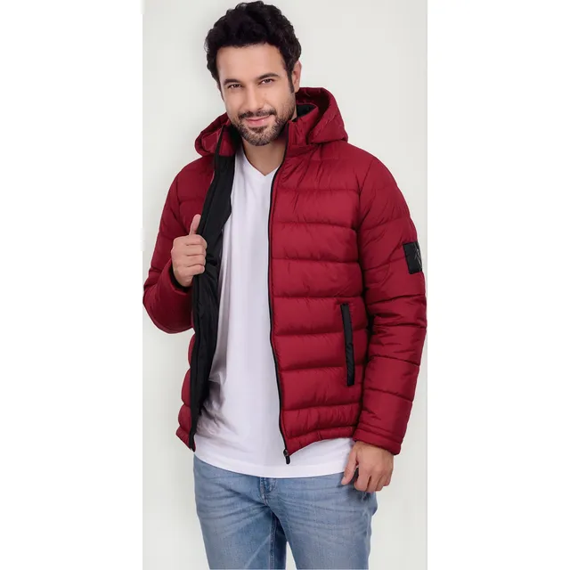 Chaqueta Hombre Acolchada Impermeable Invierno Cuello Alto  Abrigo Moda Masculina Liviana Urbana Ropa De Calle Calidad Premium