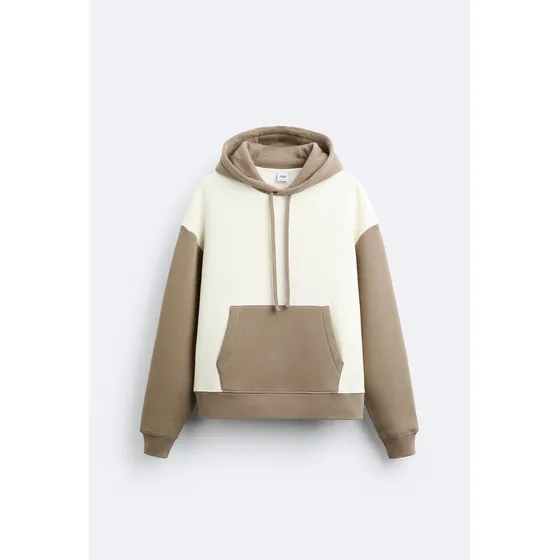 Sudadera Capucha Color Block - Zara