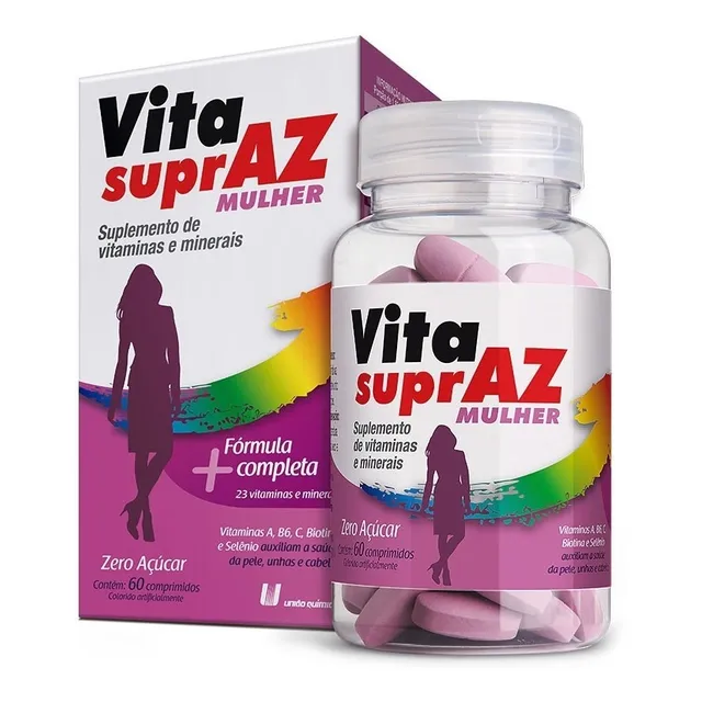 Vita Supraz Mulher Vitamina Para Mulheres Zero Açúcar 60 Cp