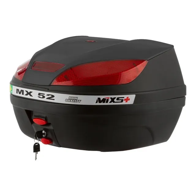 Baul Porta Equipaje Para 2 Cascos Moto 52 Litros Mixs Negro