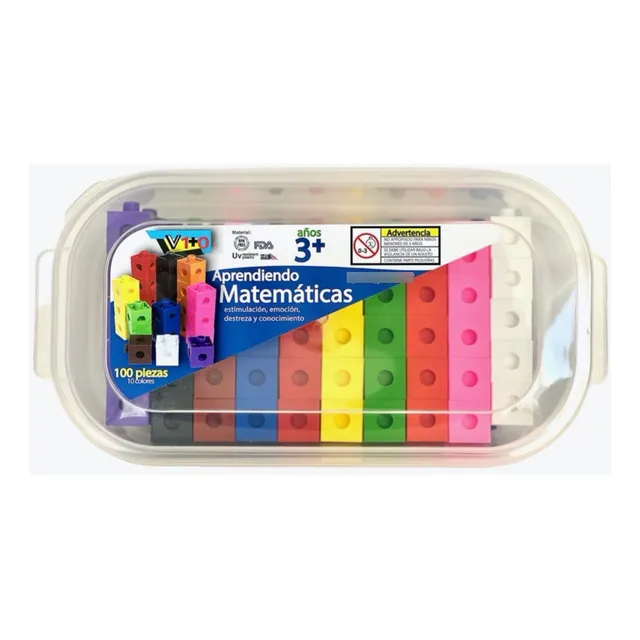 Cubos Multiencaje Unifix 100 Unid En Caja De Plastico
