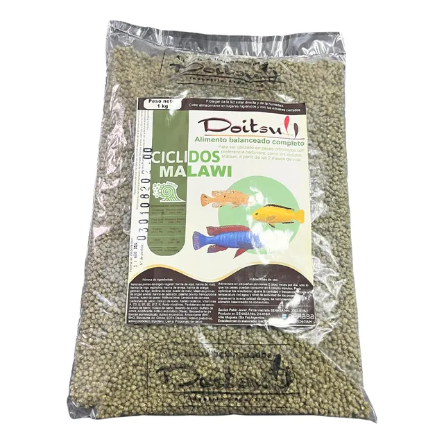 Alimento Cíclidos Malawi Herbívoros 1 Kg De Flote Doitsu