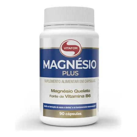 Magnésio Plus 90 Cápsulas Vitafor Sem Sabor