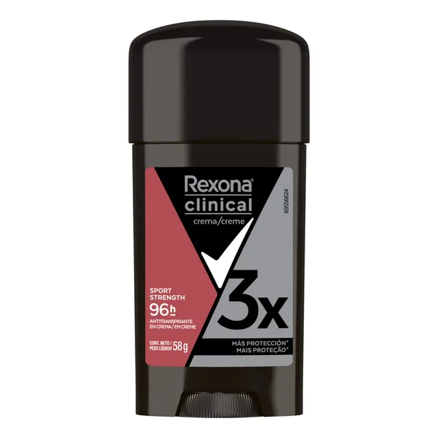 Desodorante Rexona Clinical Hombre Crema Sport Strength 58g