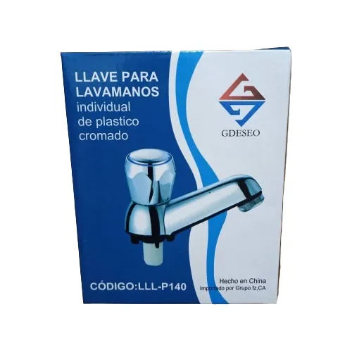 Llave Individual Plastica Cromada Para Lavamanos (lll-p140)