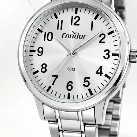 Relógio Condor Masculino Quartz Com Canivete Multifunção Prateado