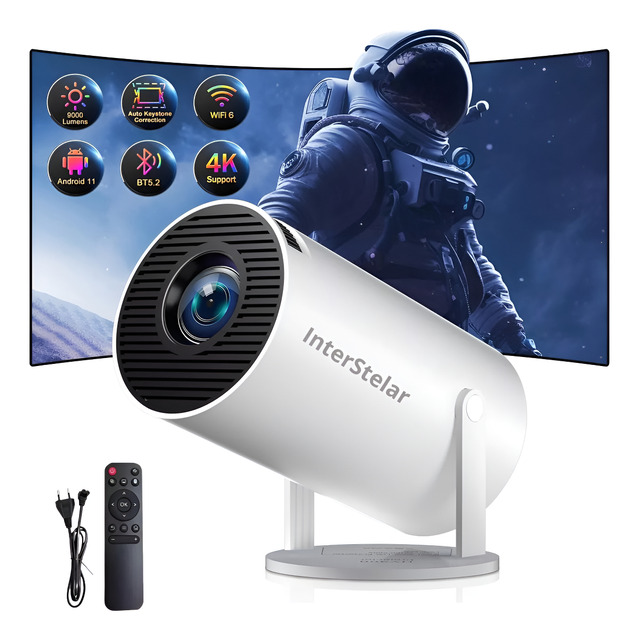 Projetor Led Smart Android Portátil Hy300 Bluetooth Full Hd Projetor Led Smart Android Portátil Hy300 Bluetooth Full Hd