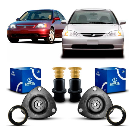 Par Kit Coxim Sampel Amortecedor Dianteiro Honda Civic 2001 Par Kit Coxim Sampel Amortecedor Dianteiro Honda Civic 2001