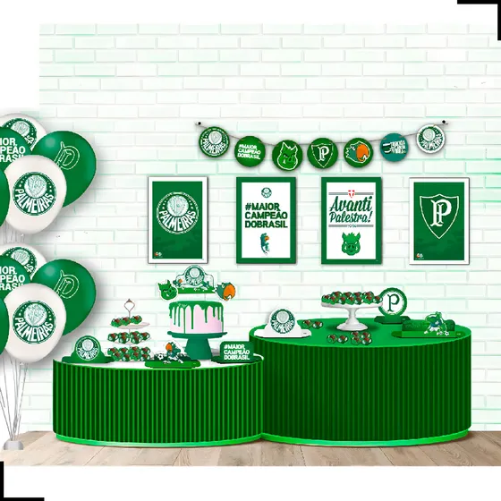 Kit Festa Palmeiras Aniversário Decoração Futebol Time Festcolors