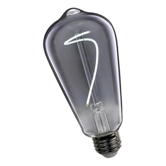 Lampara Led Filamento Smoked St64 3w E27 Luz Desing