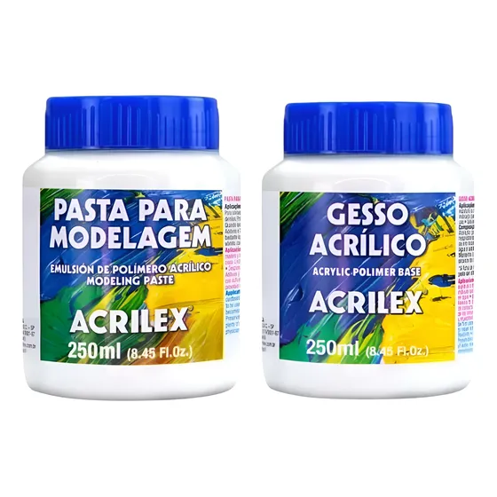 1 Pasta Para Modelagem + 1 Gesso Acrílico 250ml