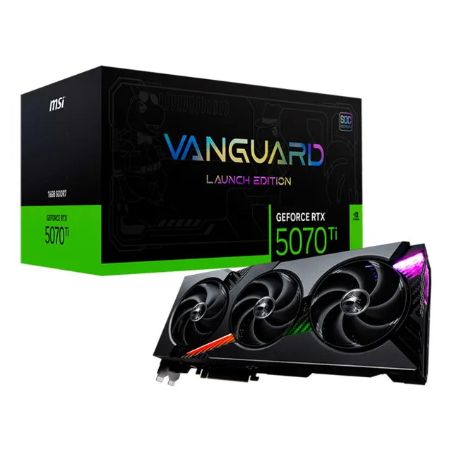 Tarjeta De Video Msi Nvidia Geforce Rtx 5070 Ti Vanguard Soc Launch Edition 16gb Gddr7 Rgb 3 Fan Dlss 4 Pci Express 5.0 Ia