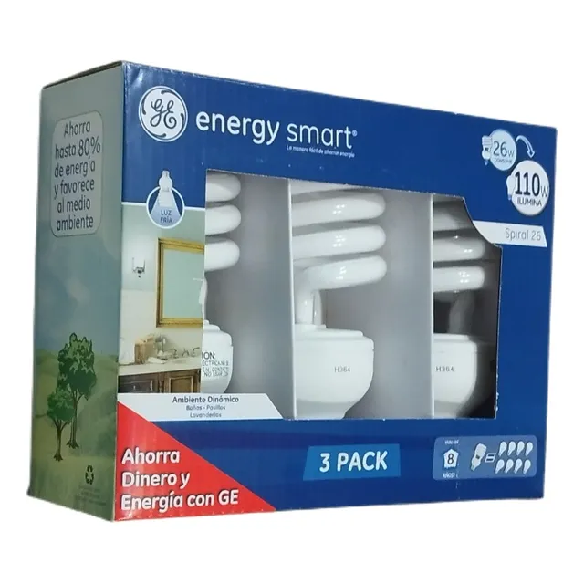 Ahorrador Espiral Ge 26w 120v Luz Blanca