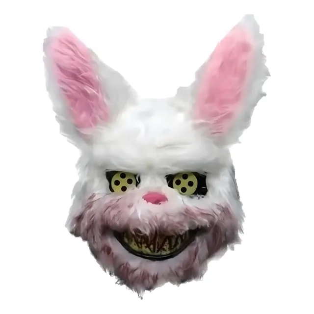 Mascara Conejo Sangriento Terror Halloween Color Blanco