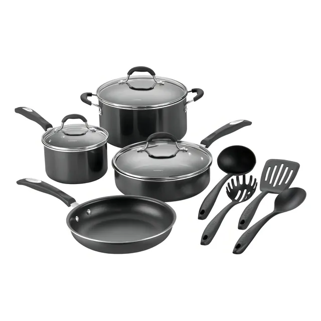 Batería De Cocina Cuisinart P57-11bk Con 11 Piezas Negro