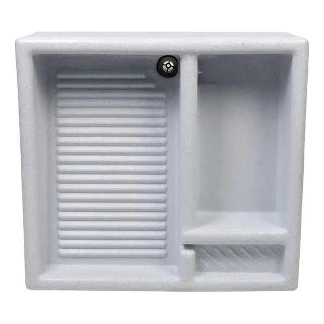 Lavadero Plástico Versaplas Pileta Derecha 71x65x25cm Blanco