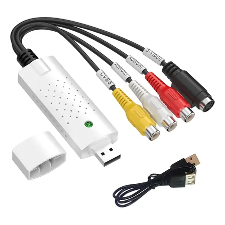 Capturadora Video Usb Rca Para Vhs Digital Blanco