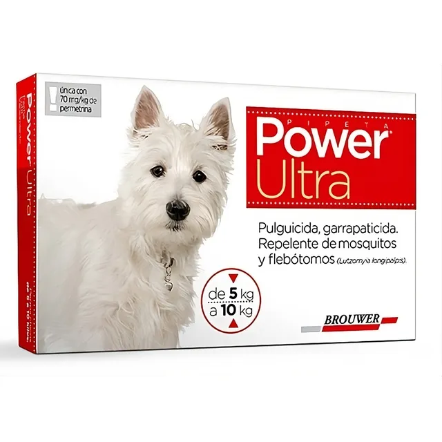 Power Ultra Pipeta Antipulgas Y Garrapatas 5-10kg Oferton!!