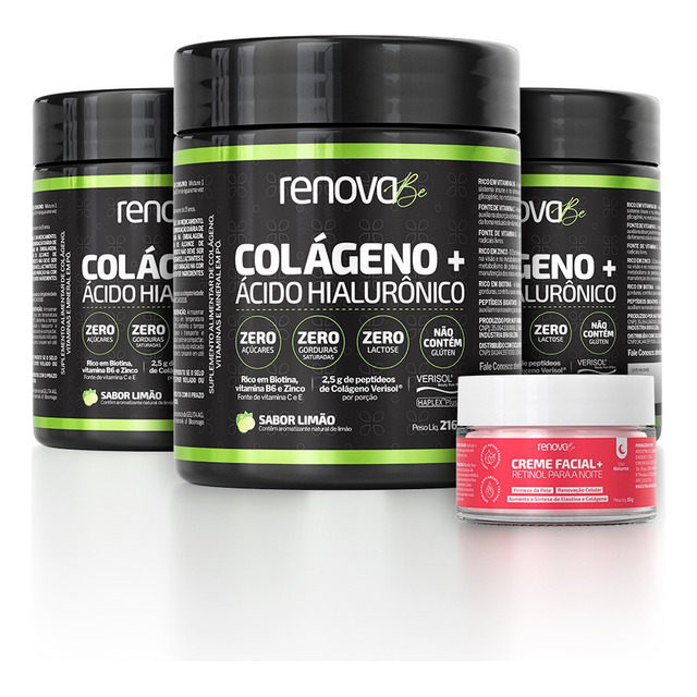 Kit 3 Colágenos Renova Be Verisol Com Ácido Hialurônico Kit 3 Colágenos Renova Be Verisol Com Ácido Hialurônico