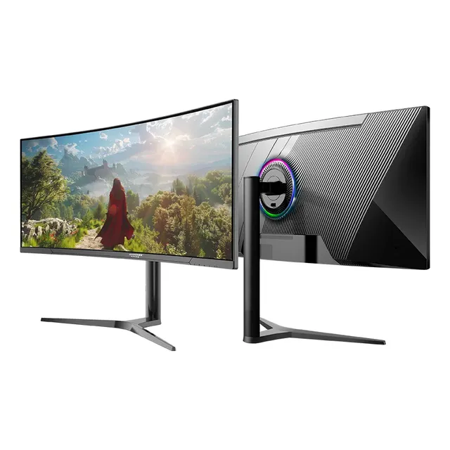 Monitor Curvo Naceb 34  Na-0645 Wqhd 165hz Va R1500 Negro