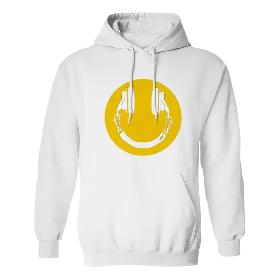 Sudadera Con Gorro Carita Feliz Audífonos Música