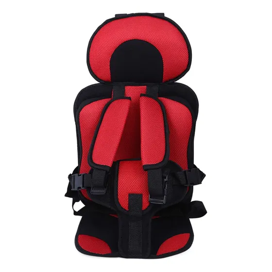 Asiento De Seguridad Para Bebé Coche Silla Niño Portátil Color Rojo