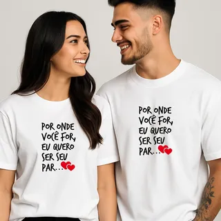 Kit 2 Camisetas Casal Dia Dos Namorados 100% AlgodĂŁo Premium Kit 2 Camisetas Casal Dia Dos Namorados 100% AlgodĂŁo Premium