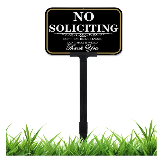 Letrero No Soliciting Para Casa Estaca 14 X 10  32  Altura