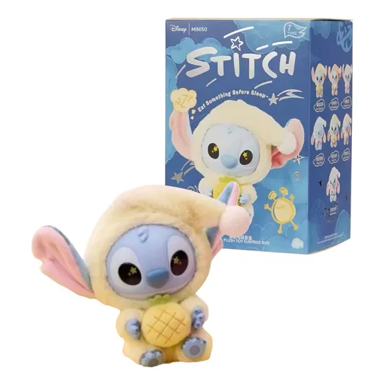 Stitch Labubu Caja Sorpresa Mini Eat Something Before Sleep Azul Claro