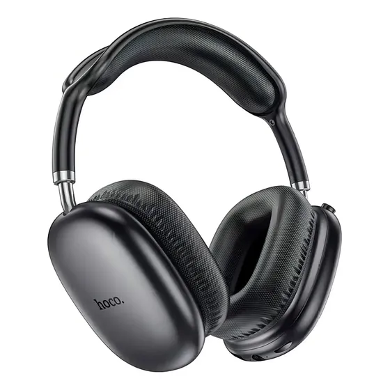 Audífono Bluetooth Hoco W35 Air 45hrs Para iPhone O Android Color Negro