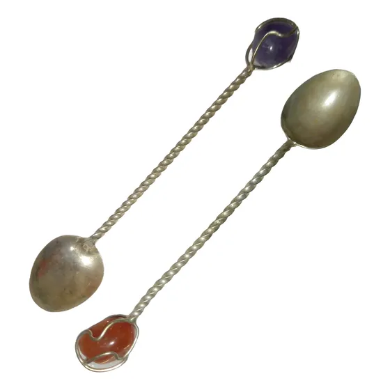Cucharillas En Alpaca Coleccionables Vintage Decorativas