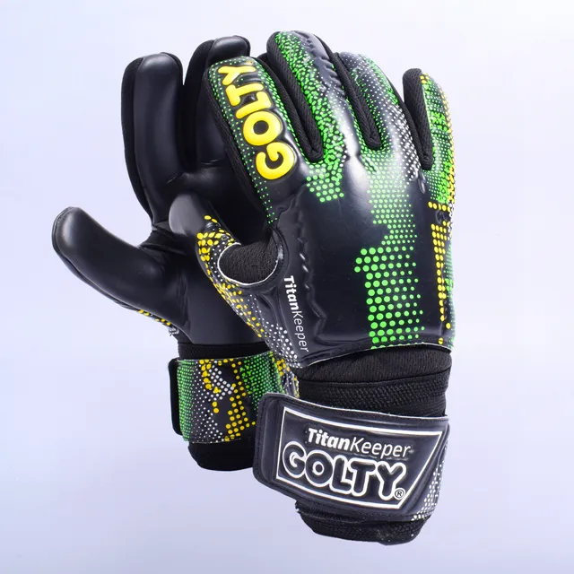Guantes De Arquero Para Niños Golty Titan Keeper Negro/verde