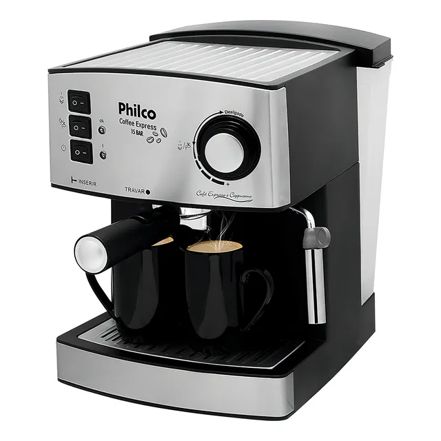 Cafeteira Philco Coffee Express 15 Bar Filtro Permanente Cor Preto/prateado