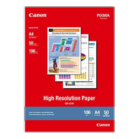 Papel De Alta Resolucion Canon Hr-101n A4 50 Hojas Diginet