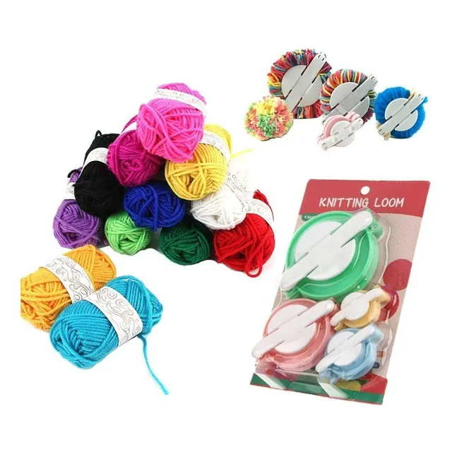 Maquina Para Hacer Pompones 4 Tamaños Para Hacer Pompone