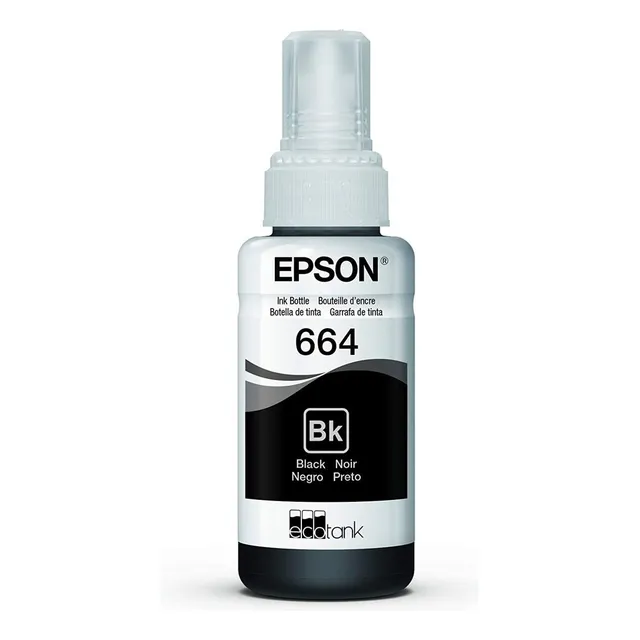 Botella Tinta Epson T664 Negro T664120-al