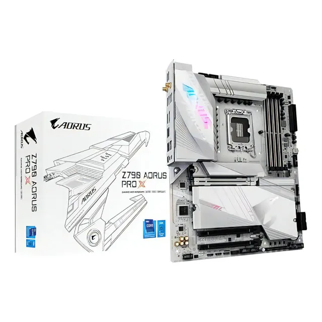 Gigabyte Z790 Aorus Pro X (lga 1700/ Intel/ Z790 X/atx/ Ddr5/ 5* M.2/ Pcie 5.0/ Usb 3.2 Type-c/wi-fi 7/ 5gbe Lan/q-flash Plus/ez-latch Plus/placa Madre)