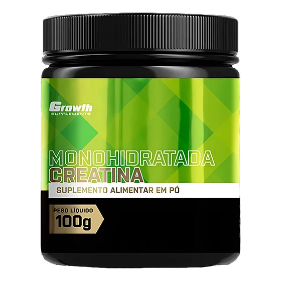 Suplemento em Pó Growth Supplements Creatina Monohidratada Pote 100g Sem Sabor