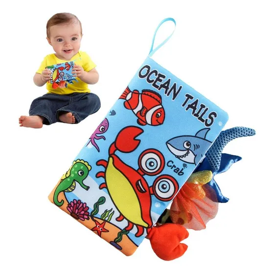 Libro De Tela Interactivo Sensorial Con Texturas Para Niños 