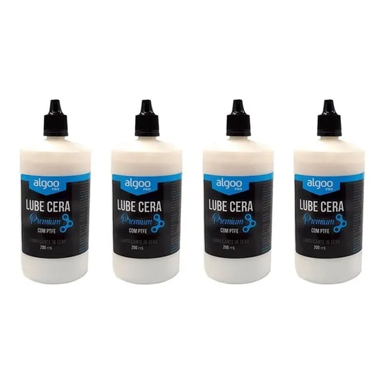Lubrificante Bike Algoo Lube Óleo Cera Corrente 200ml 4 Unid