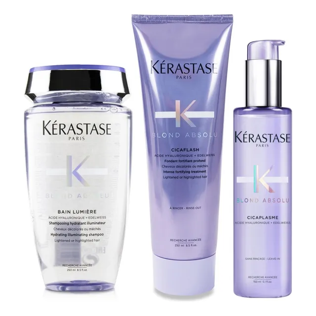 Blond Absolu Trio Lumière Cicaflash Cicaplasme Kérastase