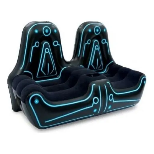 Sofa Sillon Puff Inflable Gamer * Bestway 206x99x125cm Negro