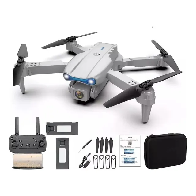 Dron Camara Dual 4k Control Con App Luz Led Tamaño Mini