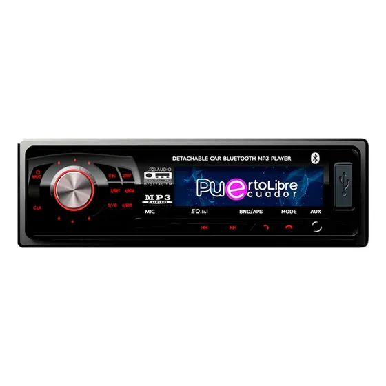 Auto Radio Carro Bluetooth Mp3 50w Fm Bt Usb Control Remoto