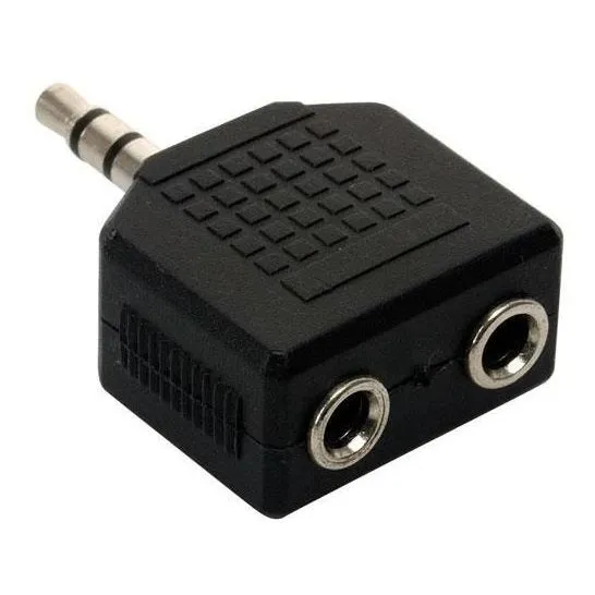 Adaptador De Audio 1/8 3.5mm De 1 A 2 Salidas Splitter