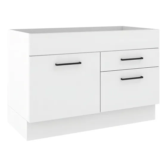 Gabinete Bajo Cocina Madesa con 1 Puerta y 2 Cajones Color Blanco