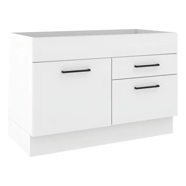 Gabinete Bajo Cocina Madesa con 1 Puerta y 2 Cajones Color Blanco