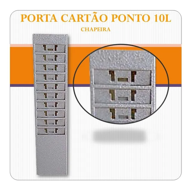Porta Cartão Ponto 10 Lugares - Chapeira 10 Lugares.