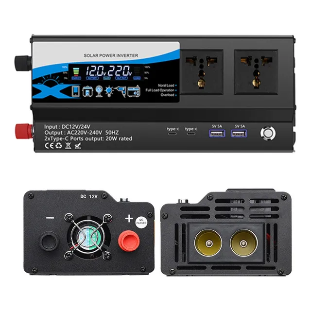 Inversor Corriente Potencia Para Coche 4000w Con Encendedor